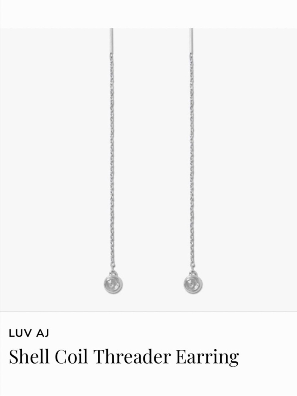 LUV AJ
Shell Coil Threader Earring